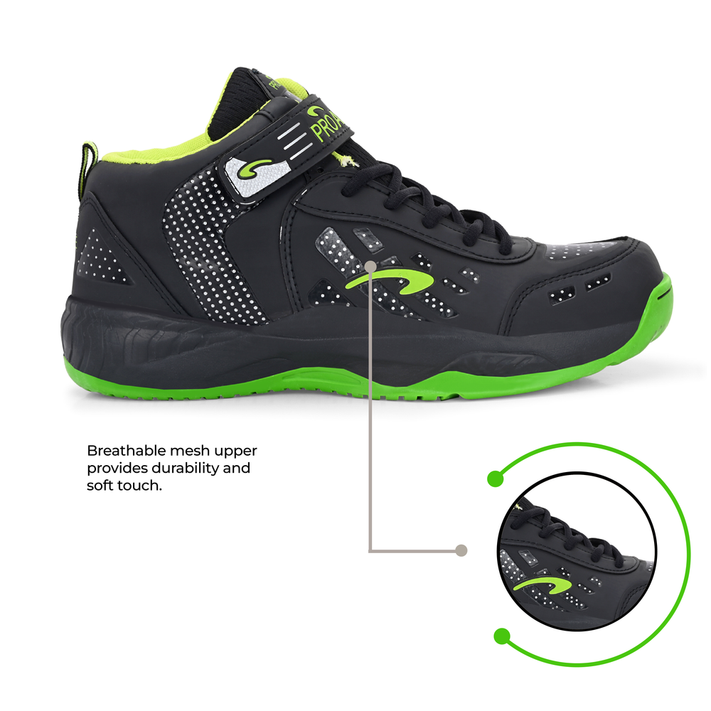 Pro Ase BB-202 Basketball Shoes | Breathable Mesh Upper, Cushioned Insole & Indoor/Outdoor Grip