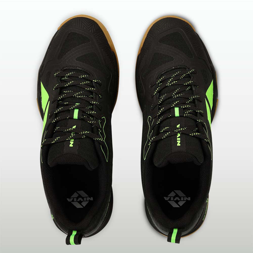 NIVIA Powerstrike 4.0 Badminton Shoes | Lightweight Court Shoes with Duofoam Cushioning, TPU Support & Non-Marking Sole