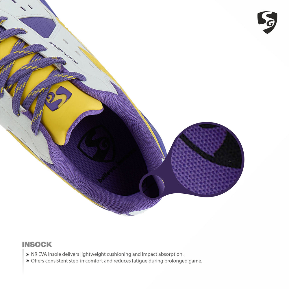 SG Club Evo Cricket Shoes Rubber | Lightweight Cricket Shoes with Rubber Outsole, EVA Cushioning & Breathable Mesh Upper