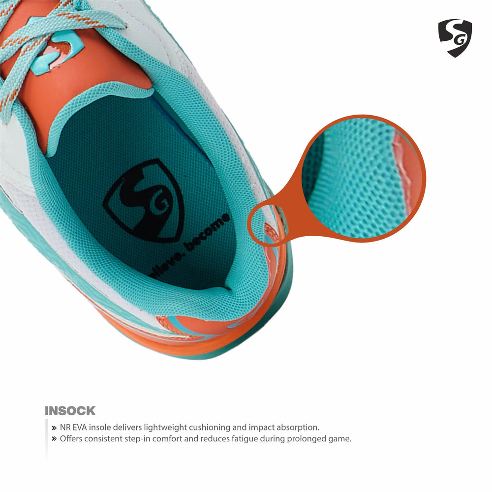 SG Club Evo Cricket Shoes Rubber | Lightweight Cricket Shoes with Rubber Outsole, EVA Cushioning & Breathable Mesh Upper - Best Price online Prokicksports.com