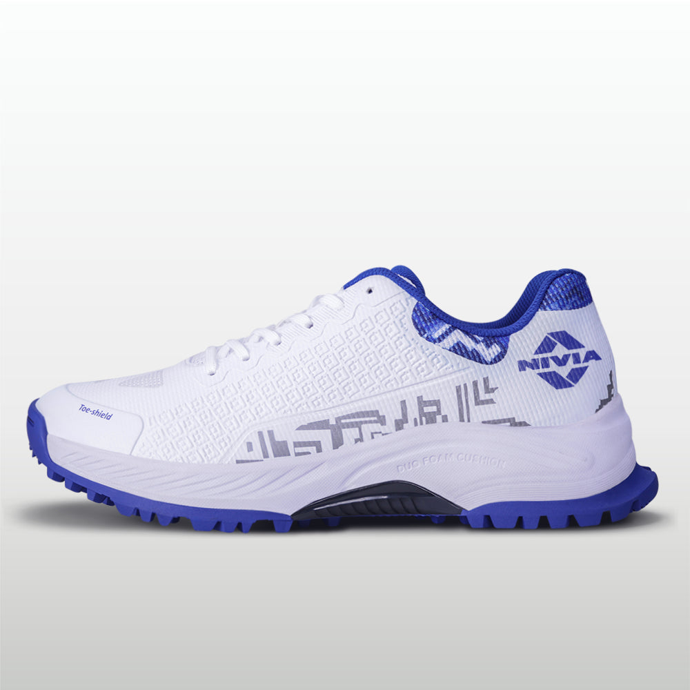 NIVIA CRICK-1000 2.0 Cricket Shoes Rubber | Breathable Cricket Shoes with TPU Fusion Upper, PU Cushioning & High-Traction Rubber Sole