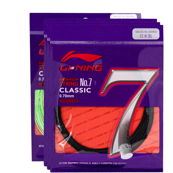 Li-Ning No 7 Classic Badminton String – Assorted Colors (Pack of 50) | Premium Durability & Control for All-Level Players