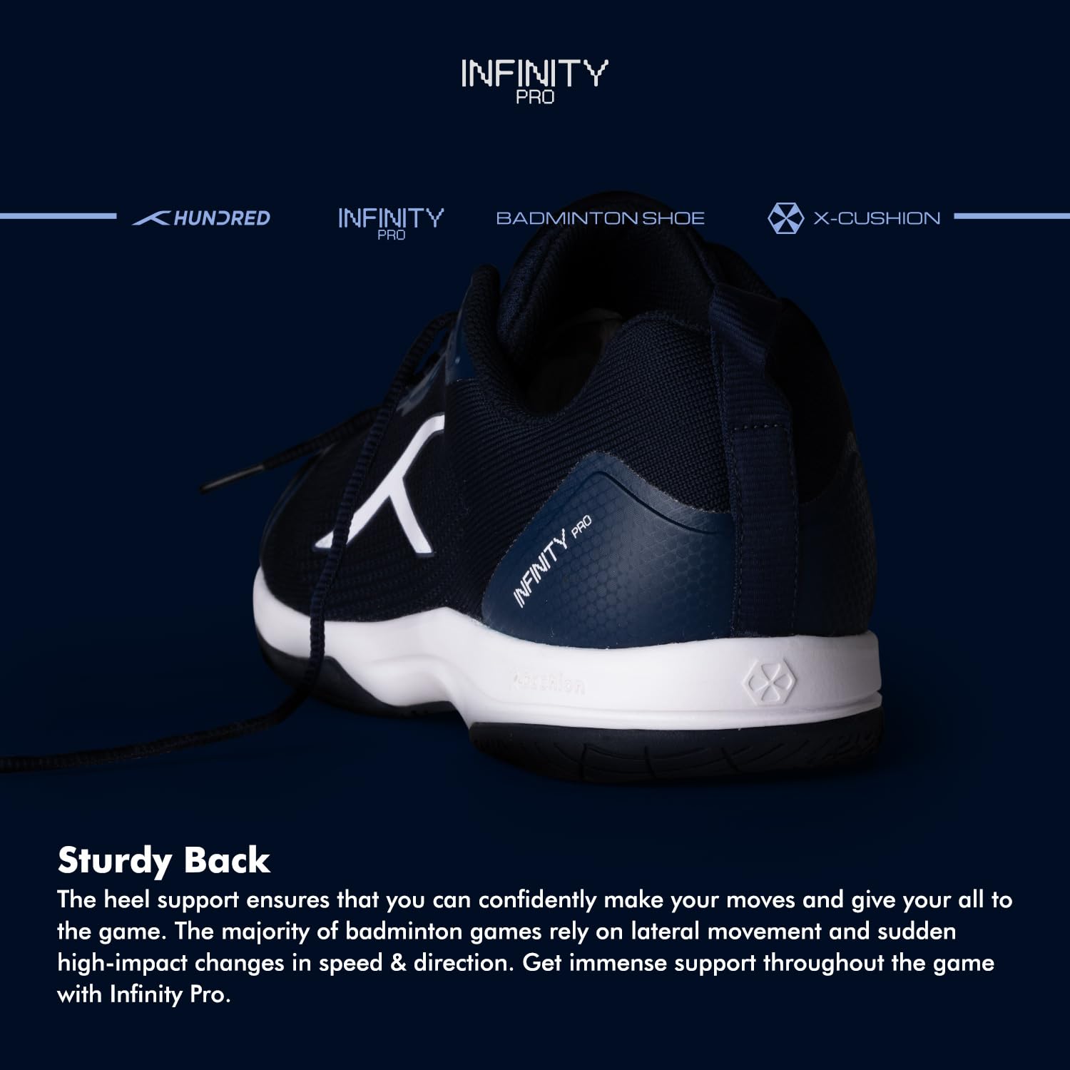 HUNDRED Infinity Pro Badmintonschoenen (niet-markerend) | Ook perfect voor squash, tafeltennis, volleybal, basketbal en binnensporten | Lichtgewicht en duurzaam | X-Cushion HUNDRED Infinity Pro Badmintonschoenen (niet-markerend) | Ook perfect voor squash, tafeltennis, volleybal, basketbal en binnensporten | Lichtgewicht en duurzaam | X-Cushion