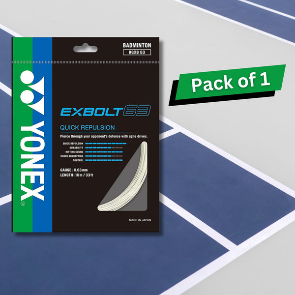 Yonex Exbolt63 Badminton String (White)