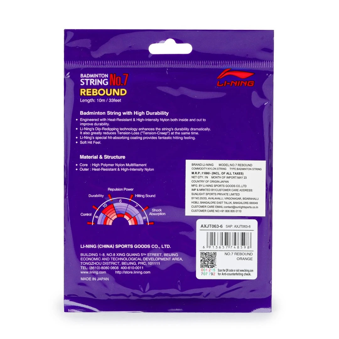 Li-Ning No. 7 Rebound Badminton String - Best Price online Prokicksports.com