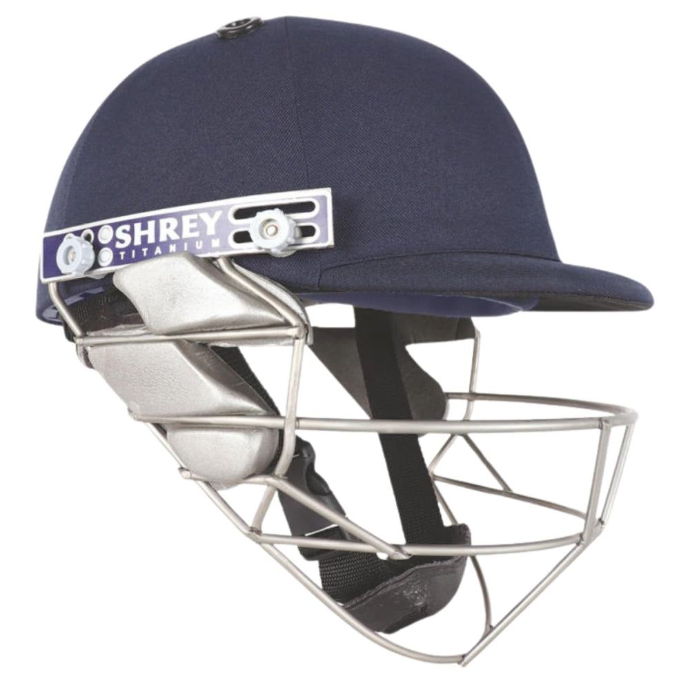 Shrey Pro Guard Titanium 2.0 Cricket Helmet, Navy - Large