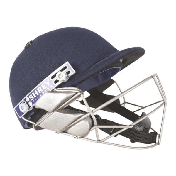 Shrey Pro Guard Titanium 2.0 Cricket Helmet, Navy - Large