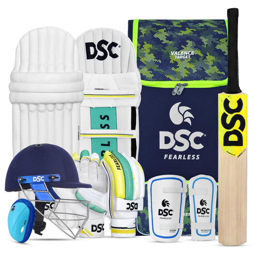 DSC Premium Range Kashmir Willow Cricket Kit with Helmet (Right Hand) - Best Price online Prokicksports.com