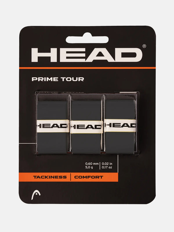 HEAD Prime Tour Tennis Overgrip | Dry Feel, High Absorption & Comfort