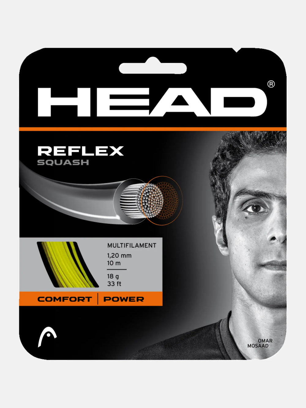 HEAD Reflex Squash String Set | Multifilament, Power & Comfort | 10 m