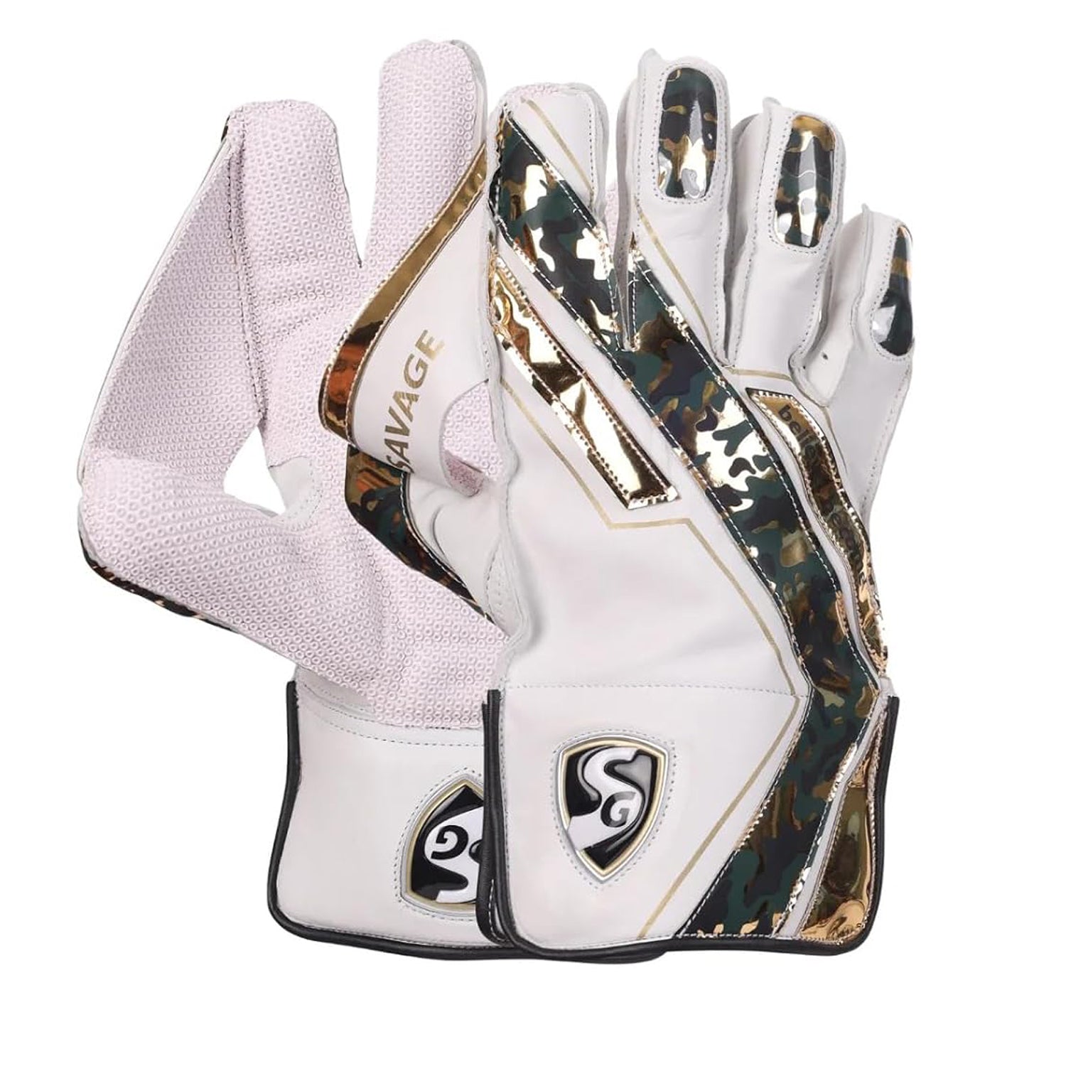 SG Savage Leather Wicket Keeping Gloves - Best Price online Prokicksports.com