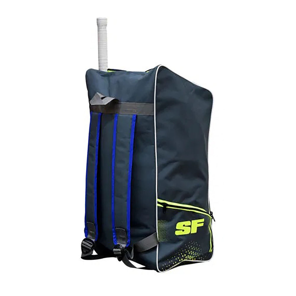 SF Blaster 4000 Large Duffle Cricket Kit Bag for Men – Spacious Blue Yellow Sports Gear Travel Storage Bag - Best Price online Prokicksports.com