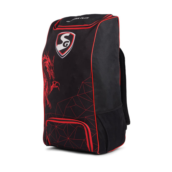 SG Dragon Optipak Plus Wheelie Cricket Kitbag- Large Black/Red | Spacious & Durable with Smooth Wheels for Easy Transport