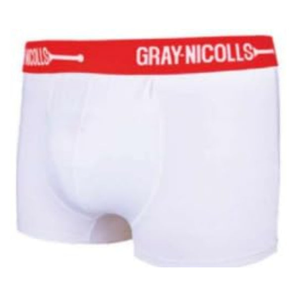 Gray Nicolls Trunk Coverpoint Compression Shorts – White | Supportive Fit with Abdo Guard Pocket & Stretch Comfort