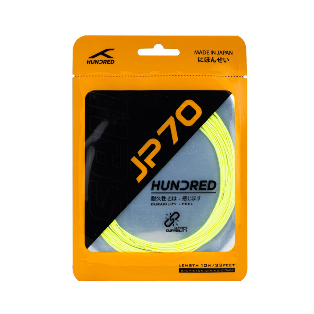 HUNDRED JP 70 Badminton String 0.7mm – Durable Power Control String for Defensive Players with Long Tension Retention and High Stability - Best Price online Prokicksports.com