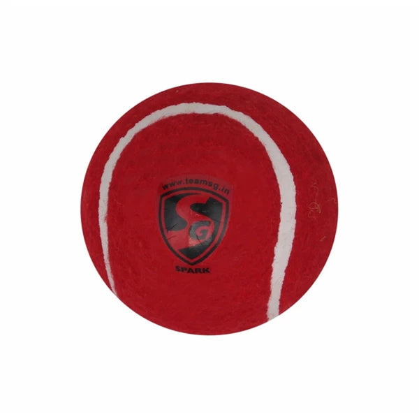 SG Spark Heavy Weight Cricket Tennis Ball, 1Pc - Red