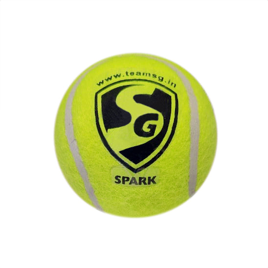 SG Spark Heavy Weight Cricket Tennis Ball, 1Pc - Yellow