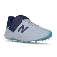 New Balance CK4040J5 Metal Spike Cricket Shoes, White/Cyber Jade - Best Price online Prokicksports.com