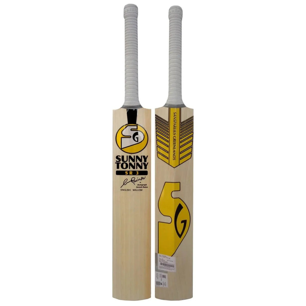 SG Sunny Tonny SR3 English Willow Cricket Bat - SH | Large Sweet Spot, Power Edges & Singapore Cane Handle