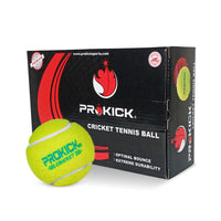 Prokick Light Weight Cricket Tennis Ball, Yellow - 30 Box (6 Balls Per Box) - Best Price online Prokicksports.com