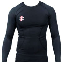 Gray Nicolls GN6 Velocity Compression Full Sleeves Top – Black | Performance Compression Top with Moisture-Wicking Fabric - Best Price online Prokicksports.com