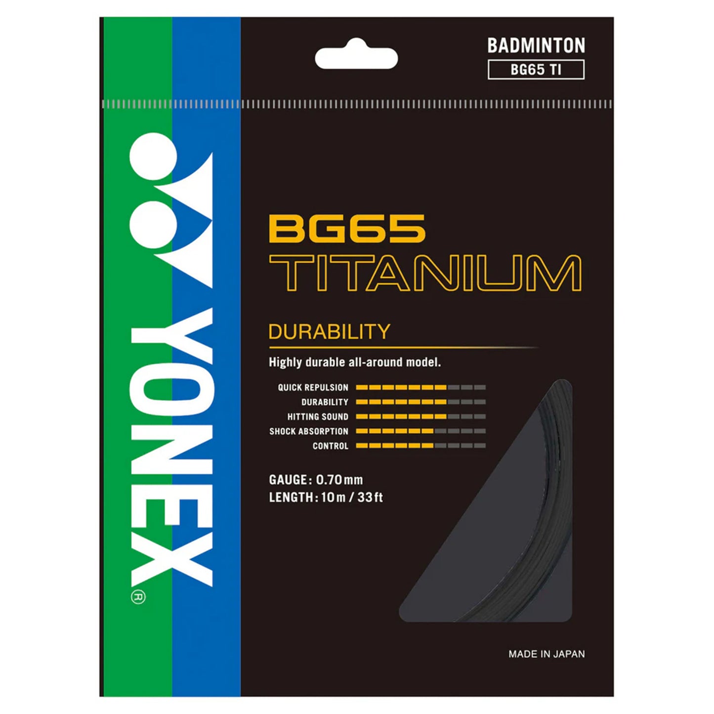 Yonex BG 65 Titanium Badminton String - Titanium