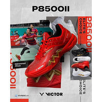 Victor P8500II-D Badminton Shoes – Racing Red, Shock Absorbing, Anti-Slip, Cushioning Sports Shoes for Men, Lightweight & Durable for Indoor Courts - Best Price online Prokicksports.com