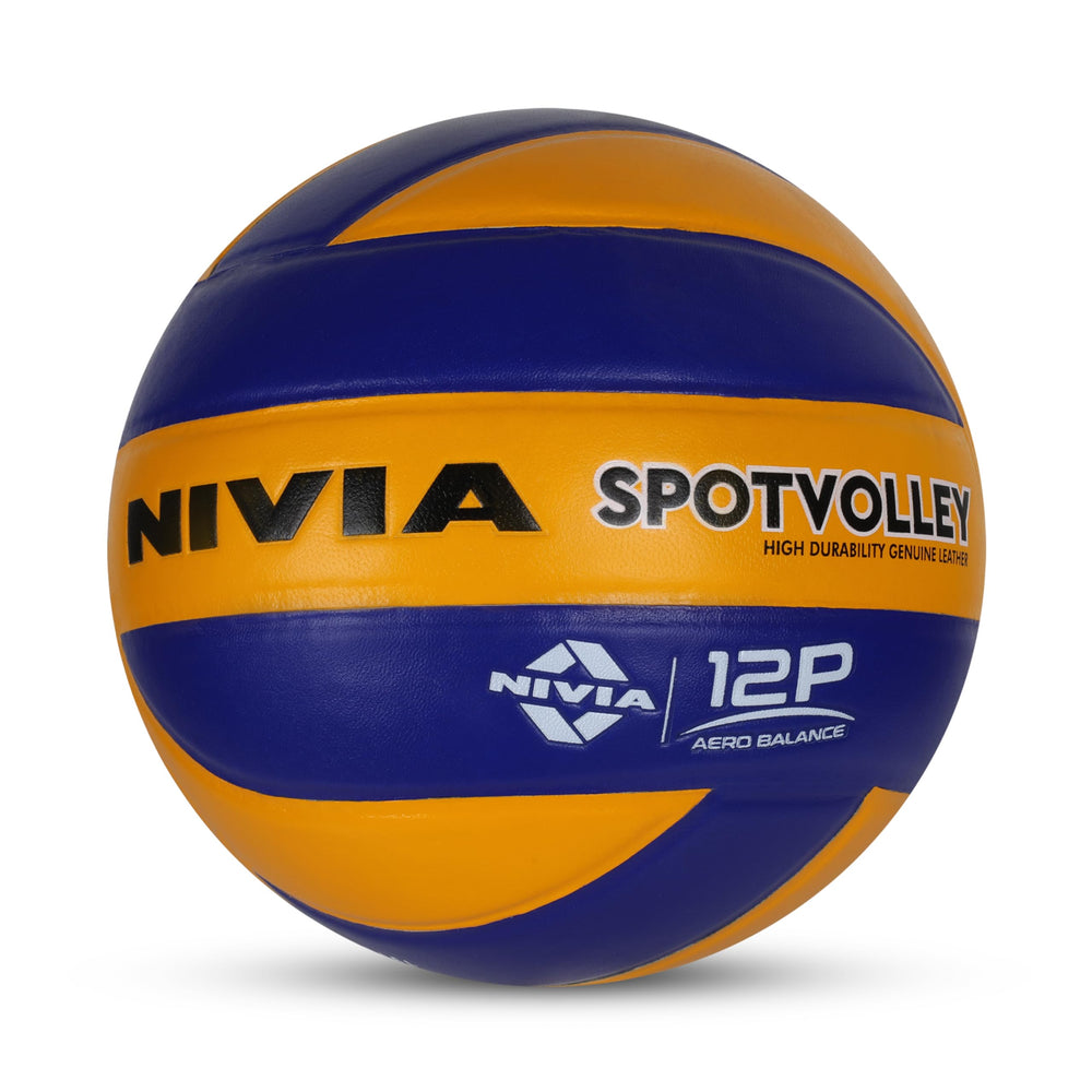 NIVIA Spotvolley Match Volleyball (Size 4, Yellow/Blue)