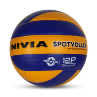 NIVIA Spotvolley Match Volleyball (Size 4, Yellow/Blue)