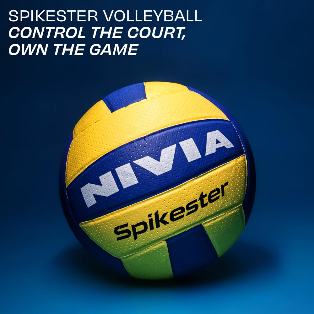 NIVIA Spikester (Encounter) 494 Polypropylene Volleyball (Size 4, Yellow/Blue)