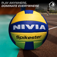 NIVIA Spikester (Encounter) 494 Polypropylene Volleyball (Size 4, Yellow/Blue)