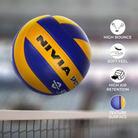 NIVIA Spotvolley Match Volleyball (Size 4, Yellow/Blue)
