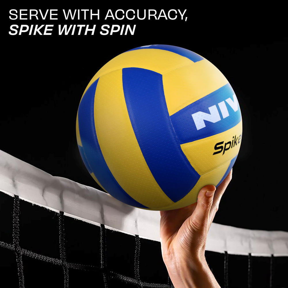 NIVIA Spikester (Encounter) 494 Polypropylene Volleyball (Size 4, Yellow/Blue)