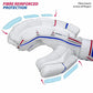 DSC Intense Speed Right-Hand Men’s Leather Cricket Batting Gloves – High Protection & Superior Grip(White/Red/Blue) - Best Price online Prokicksports.com