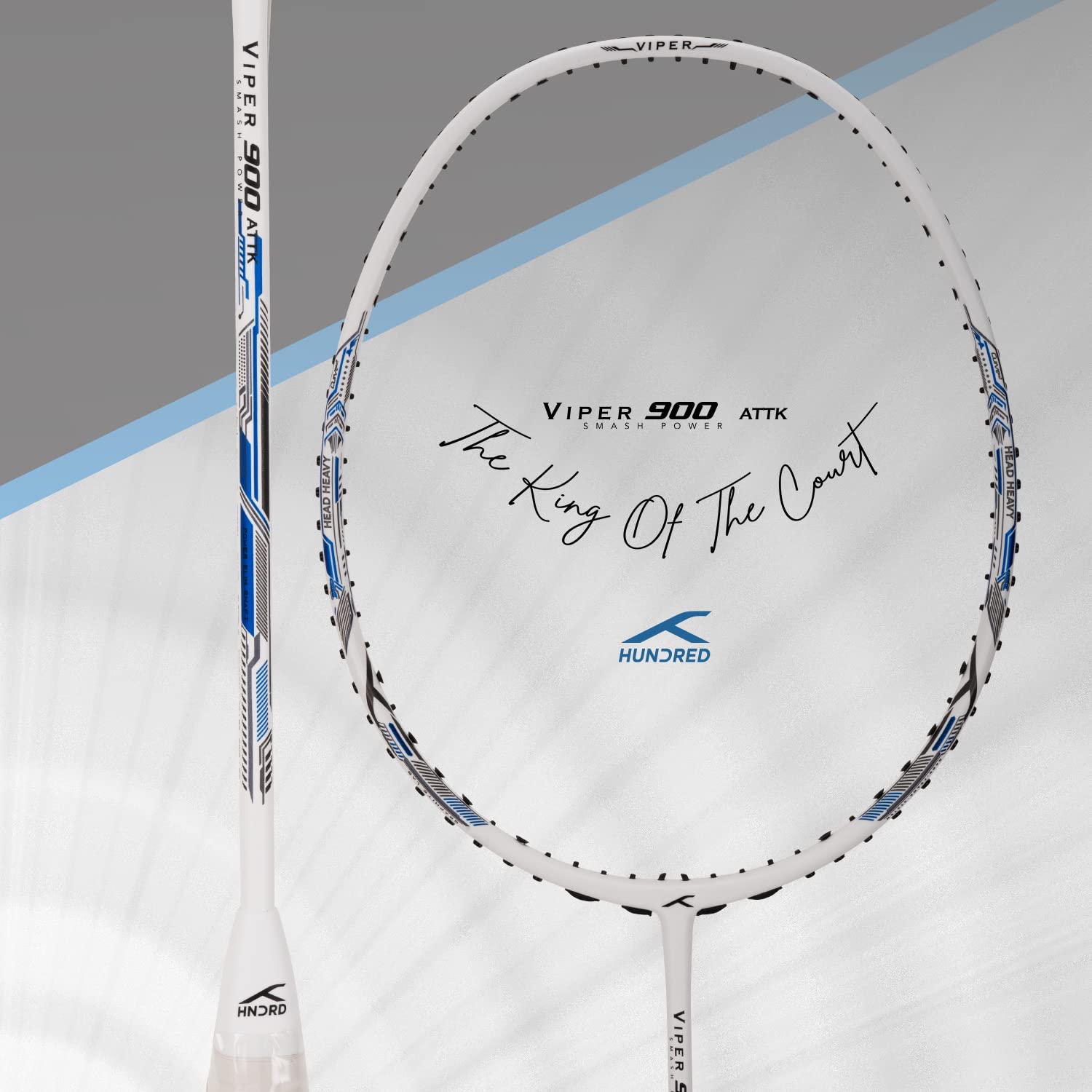 Hundred Viper 900 Carbon Fibre Strung Badminton Racquet