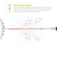 Apacs Dual Power Speed Badminton Racquet – Unstrung, Lightweight Graphite Frame, High Tension Support, Power & Speed Balance, With Cover Included