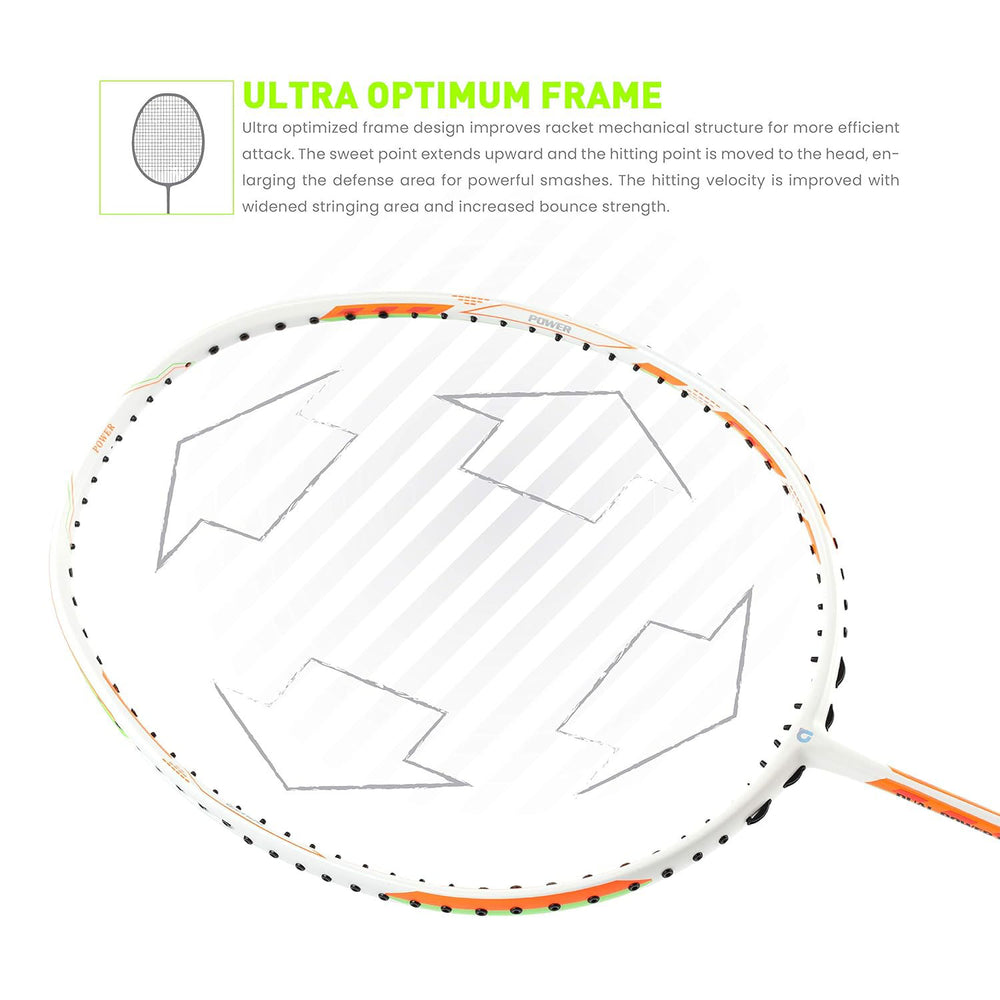 Apacs Dual Power Speed Badminton Racquet – Unstrung, Lightweight Graphite Frame, High Tension Support, Power & Speed Balance, With Cover Included