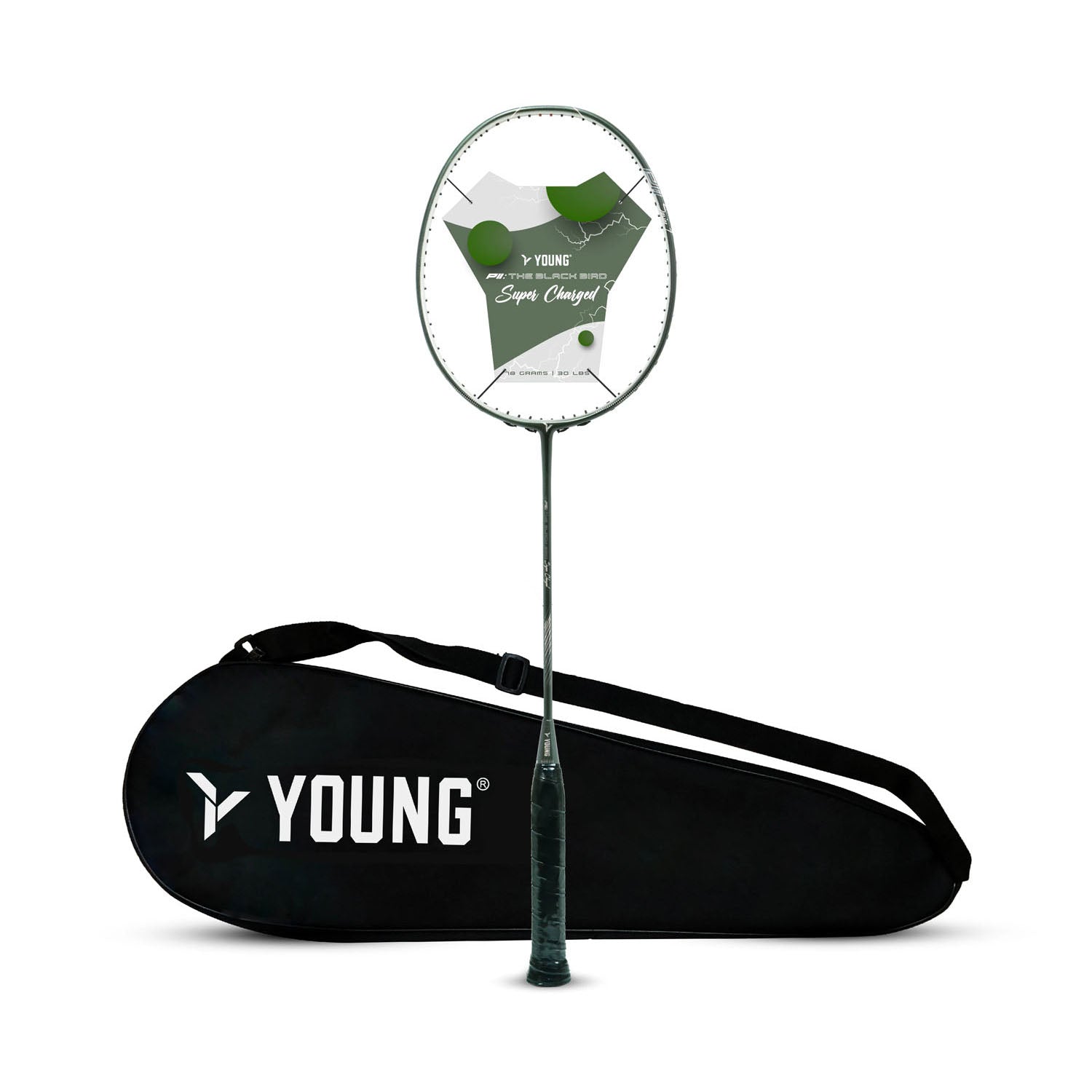 Young P11 The Black Bird Super Charged Badminton Racquet - Best Price online Prokicksports.com
