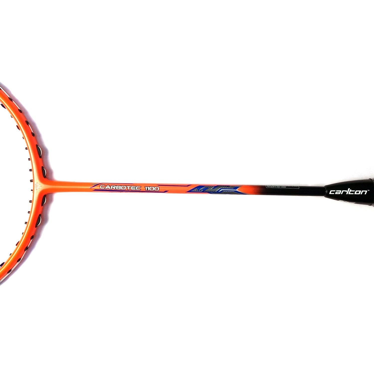 Carlton Carbotec 1100 High Flex Strung Badminton Racquet - Orange - Best Price online Prokicksports.com