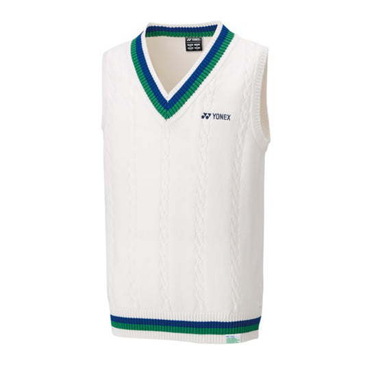 Yonex 30073AYX 75TH Badminton Uni Sweater Vest , White - Best Price online Prokicksports.com