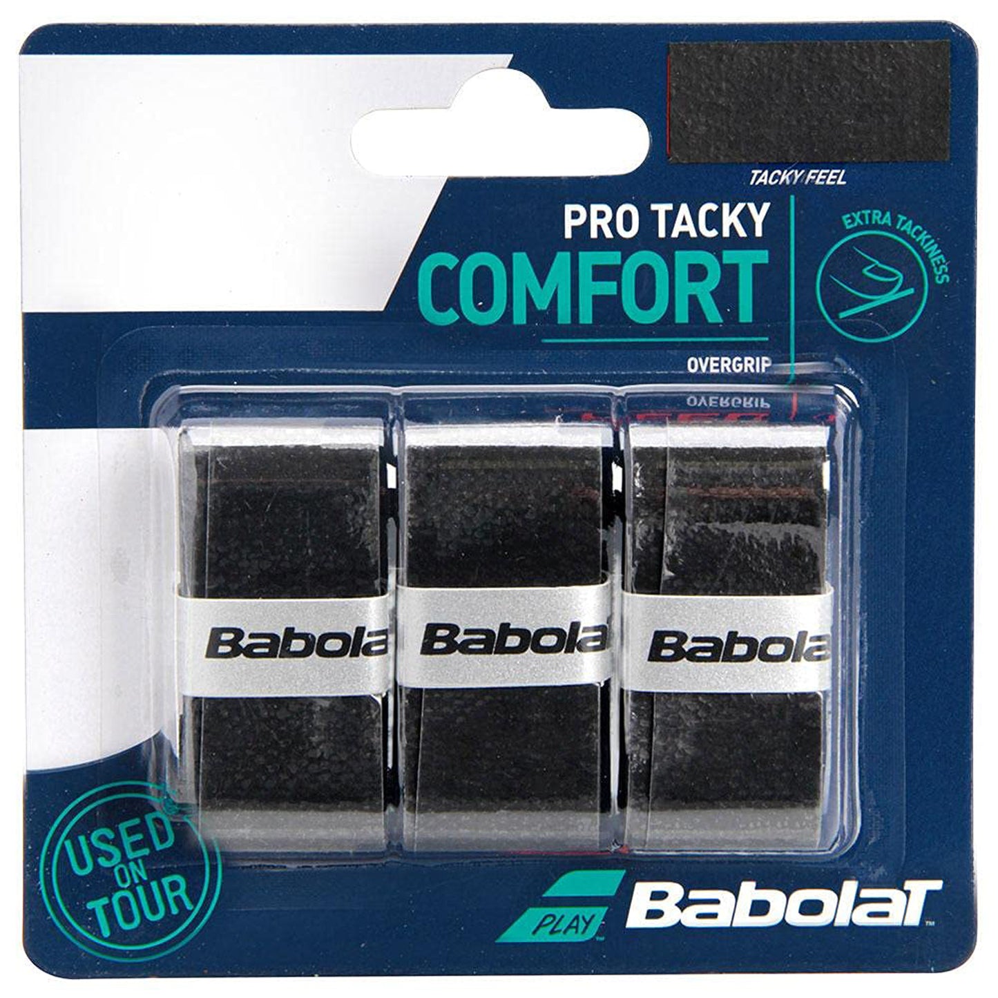 Babolat 653039-105 Pro Tacky X3 Tennis Grip Pack of 3 -Black - Best Price online Prokicksports.com
