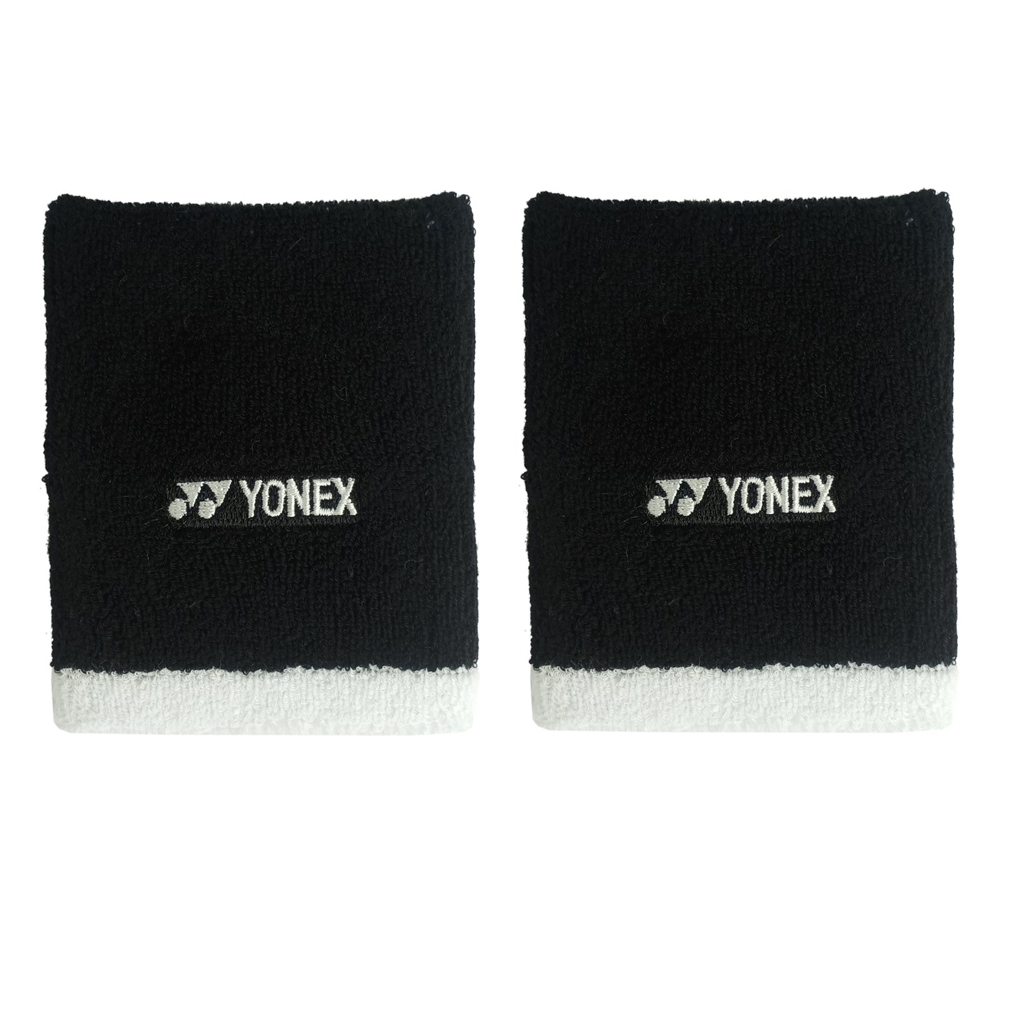 Yonex 11501 Wrist Band, Black/White (Pack of 2) - Best Price online Prokicksports.com