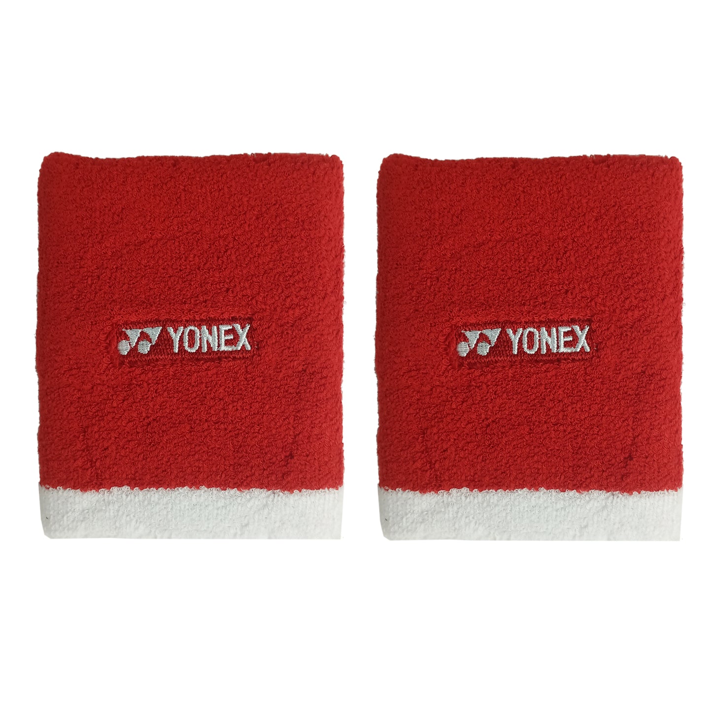 Yonex 11501 Wrist Band, Red/White (Pack of 2) - Best Price online Prokicksports.com