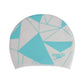 Speedo Printed Long Hair Cap For Unisex-Adult (Size: 1Sz,Color: White/Blue) - Best Price online Prokicksports.com