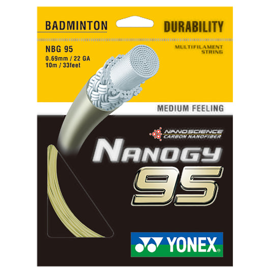 Yonex Nanogy 95 Badminton Strings, 0.69mm - Best Price online Prokicksports.com