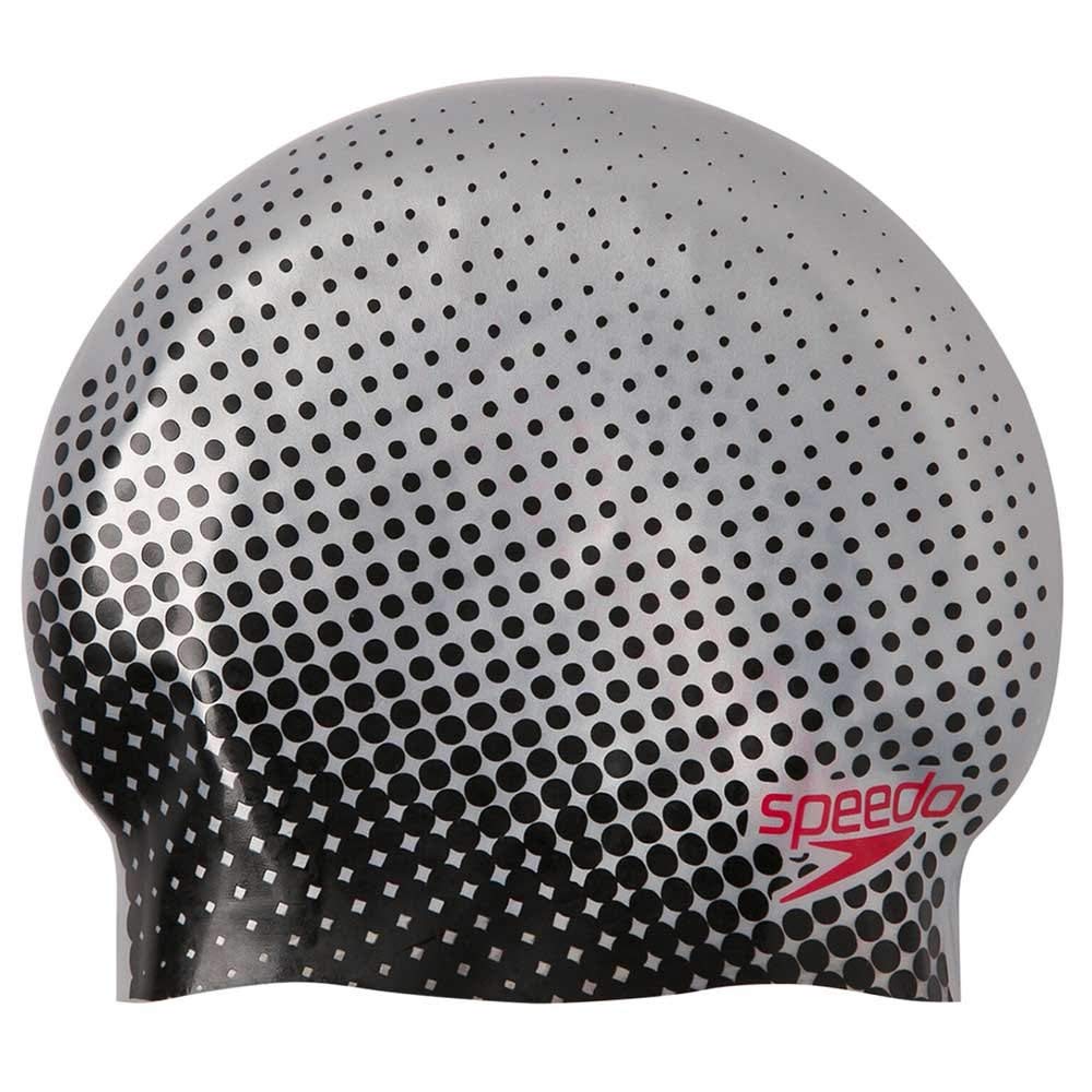 Speedo Reverse Silkone Cap For Unisex-Adult (Size: 1Sz,Color: Silver/Black) - Best Price online Prokicksports.com