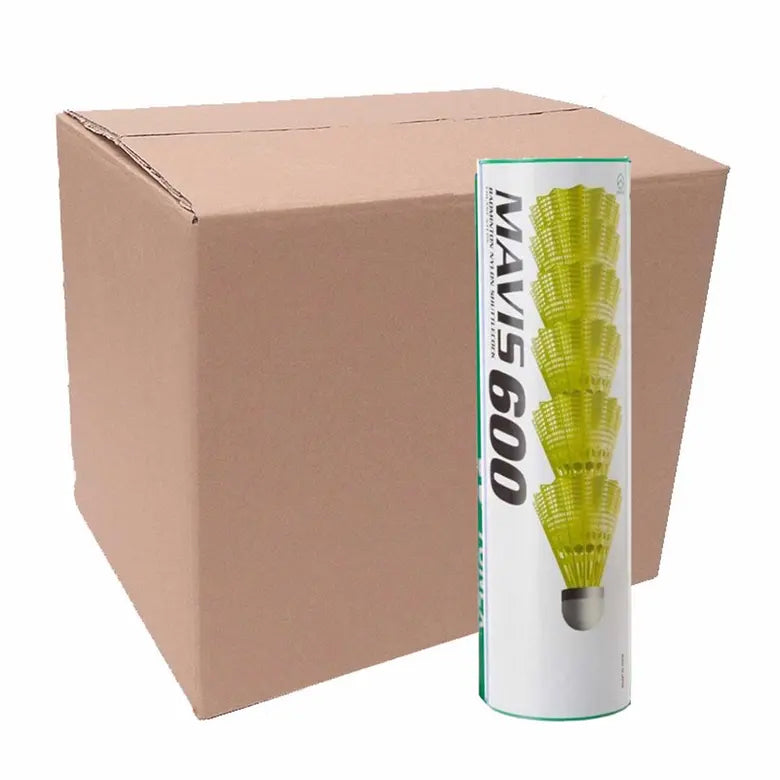 Yonex Mavis 600 Nylon Shuttlecock (Yellow) - 10 Cans - Best Price online Prokicksports.com