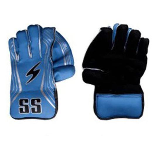 SS College Wicket Keeping Gloves , Cyan - Best Price online Prokicksports.com