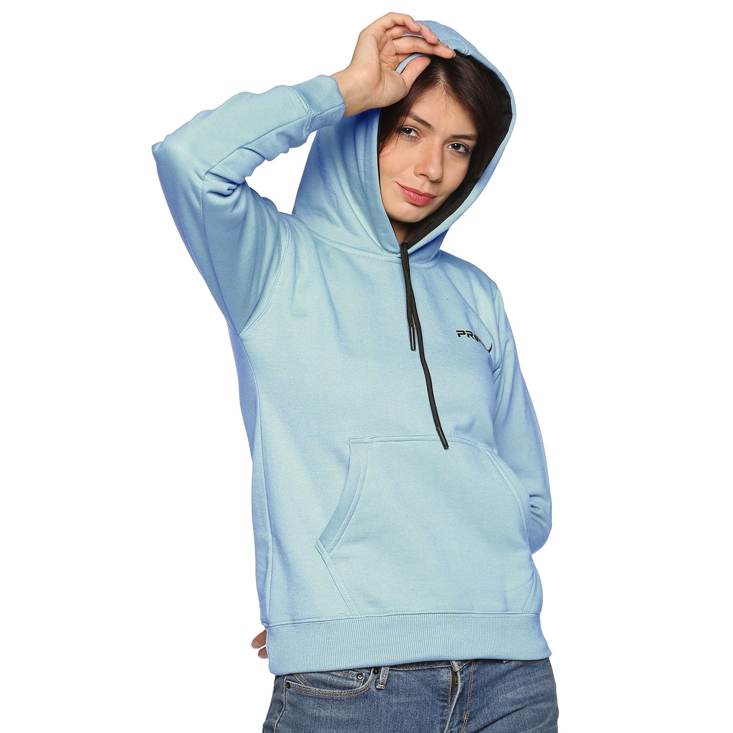 Prokick Sports Women Hooded Sweat Shirt , Sky Blue - Best Price online Prokicksports.com
