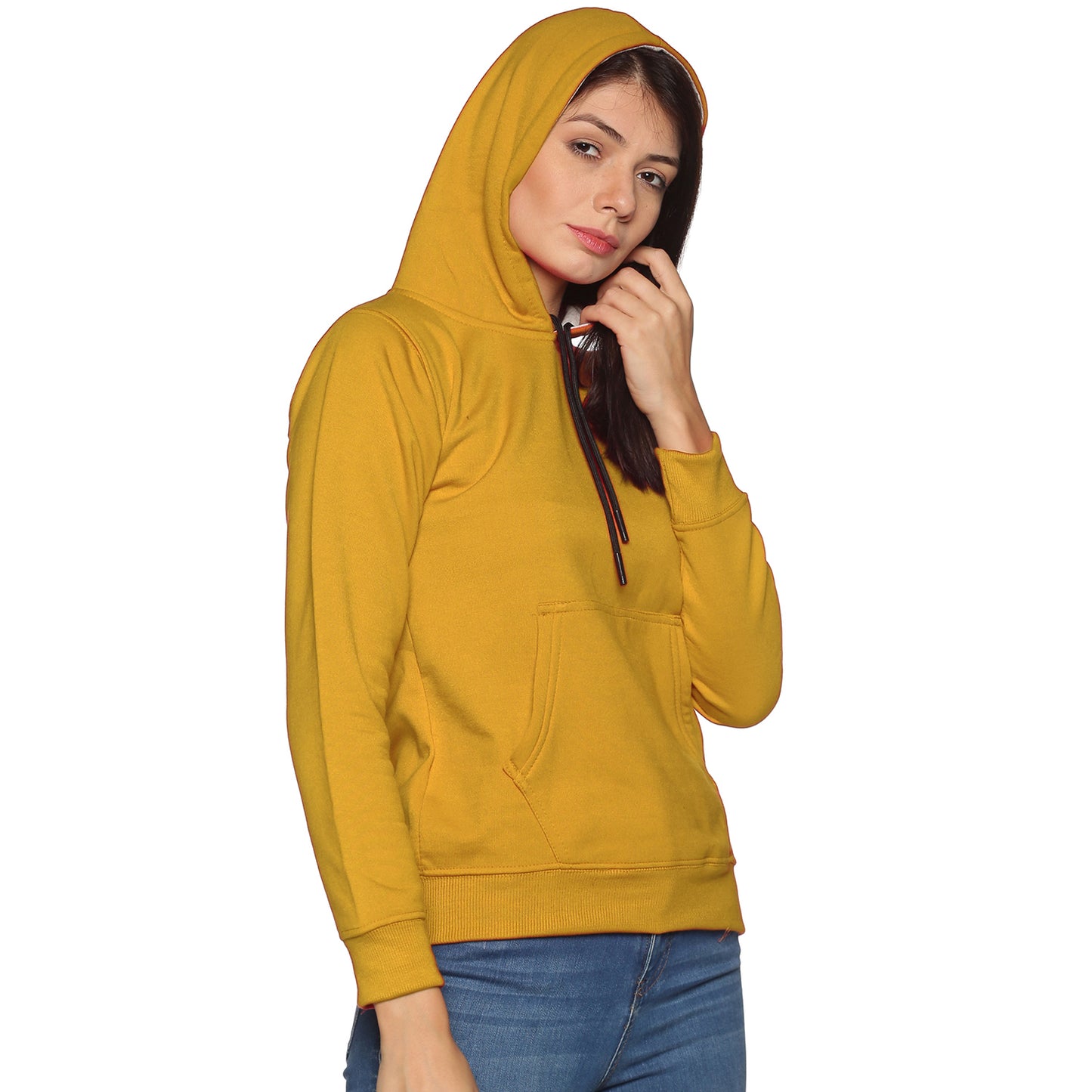 Prokick Sports Women Hooded Sweat Shirt , Yellow - Best Price online Prokicksports.com